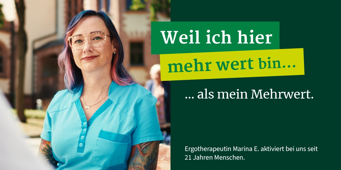 Ergotherapeutin Marina E. aktiviert bei uns seit 21 Jahren Menschen.