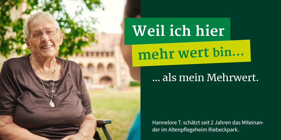 Hannelore T. schätzt seit 2 Jahren das Miteinander im Altenpflegeheim Riebeckpark.