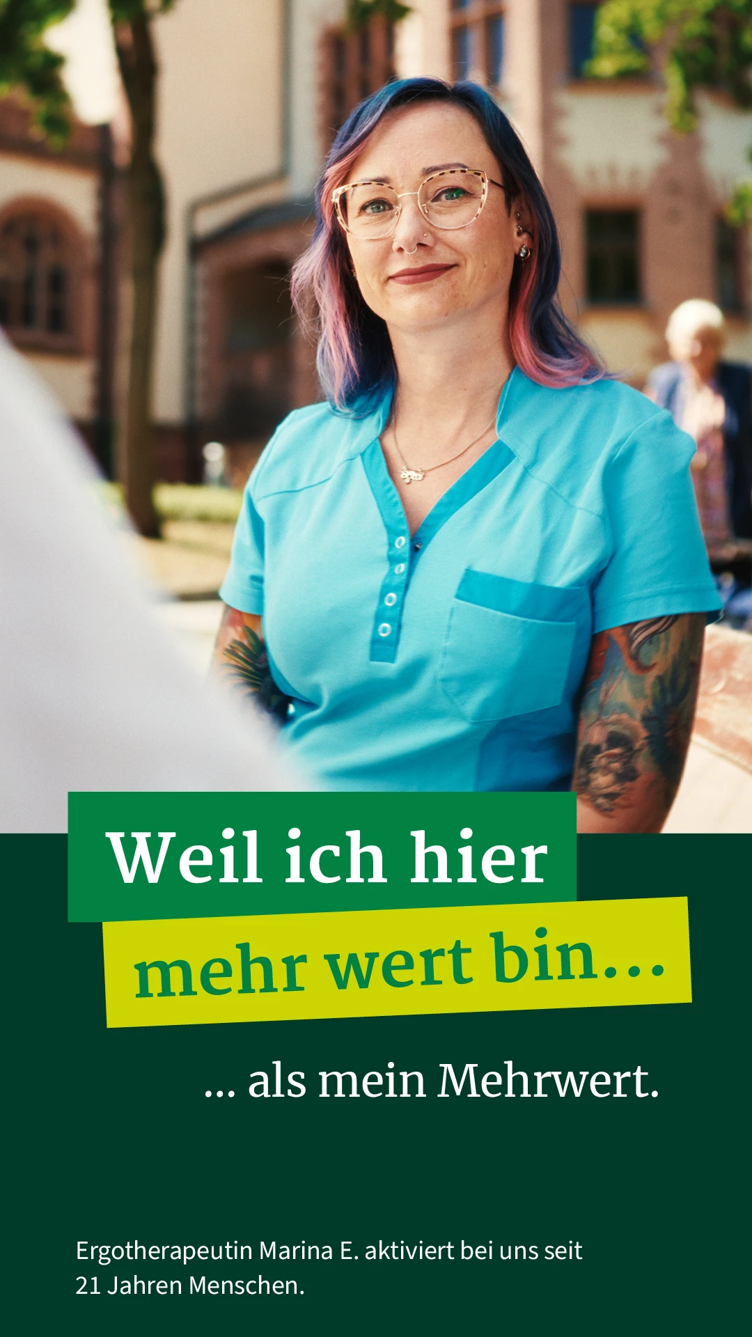 Ergotherapeutin Marina E. aktiviert bei uns seit 21 Jahren Menschen.