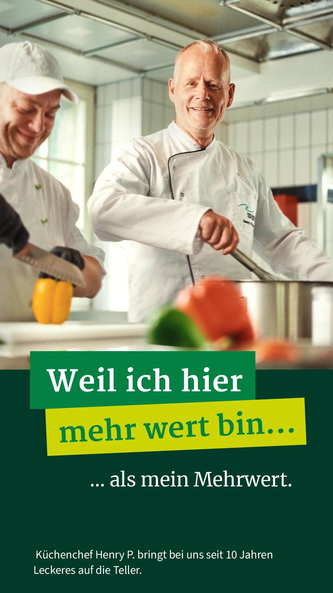 Küchenchef Henry P. bringt bei uns seit 10 Jahren Leckeres auf die Teller.