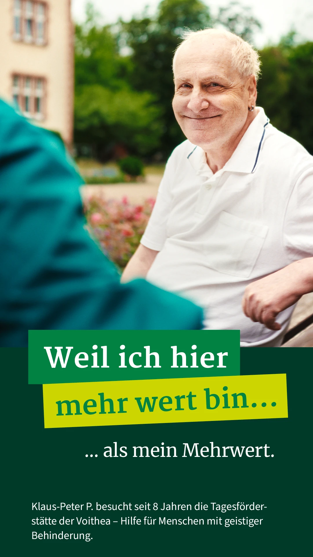 Klaus-Peter P. besucht seit 8 Jahren die Tagesförderstätte der Voithea – Hilfe für Menschen mit geistiger Behinderung.