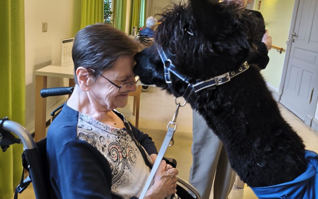 Tierische Freude im Altenpflegeheim Riebeckpark